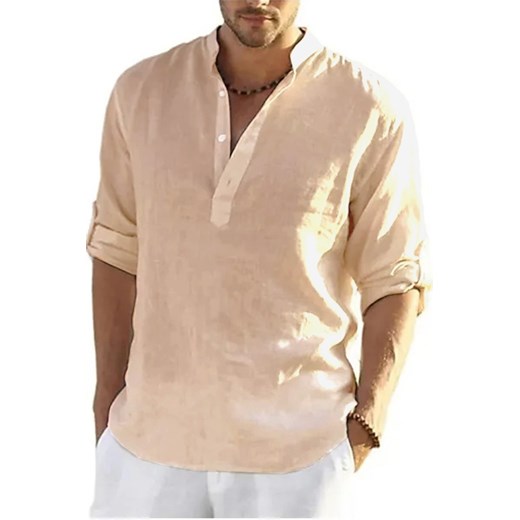 Koszula RENFILDO BEIGE ze sklepu Ivet Shop w kategorii Koszule męskie - zdjęcie 172577399