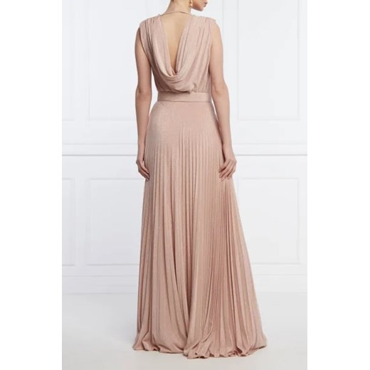 Sukienka Elisabetta Franchi różowa maxi elegancka bez rękawów 