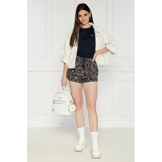 Pepe Jeans bluzka damska czarna z krótkim rękawem z okrągłym dekoltem