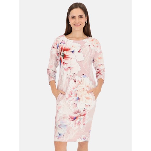 Dzianinowa sukienka z motywem kwiatów i smoka L'AF Lorna ze sklepu Eye For Fashion w kategorii Sukienki - zdjęcie 172578175