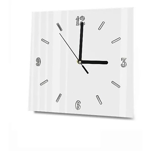 Zegar ze szkła w stylu nowoczesnym Liptos 3R - 5 kolorów ze sklepu Edinos.pl w kategorii Zegary - zdjęcie 172579616