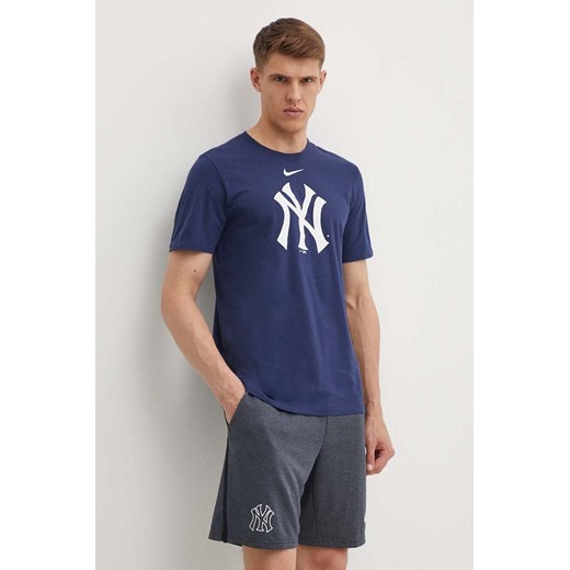 Nike t-shirt New York Yankees męski kolor granatowy z nadrukiem ze sklepu ANSWEAR.com w kategorii T-shirty męskie - zdjęcie 172580189