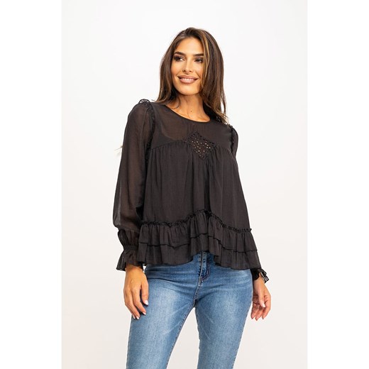 Peace &amp; Love Bluzka w kolorze czarnym ze sklepu Limango Polska w kategorii Bluzki damskie - zdjęcie 172581607
