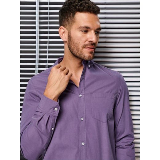 Sinsay - Koszula regular - fioletowy ze sklepu Sinsay w kategorii Koszule męskie - zdjęcie 172583655