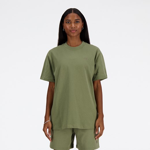 Koszulka damska New Balance WT41501DEK – zielona ze sklepu New Balance Poland w kategorii Bluzki damskie - zdjęcie 172583878