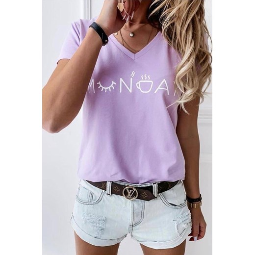 T-shirt KROLILDA LILA ze sklepu Ivet Shop w kategorii Bluzki damskie - zdjęcie 172585145
