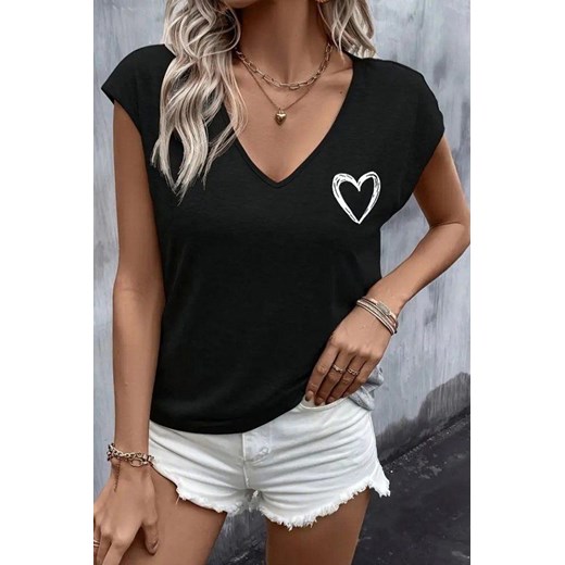 T-shirt NIOMEGA BLACK ze sklepu Ivet Shop w kategorii Bluzki damskie - zdjęcie 172585149