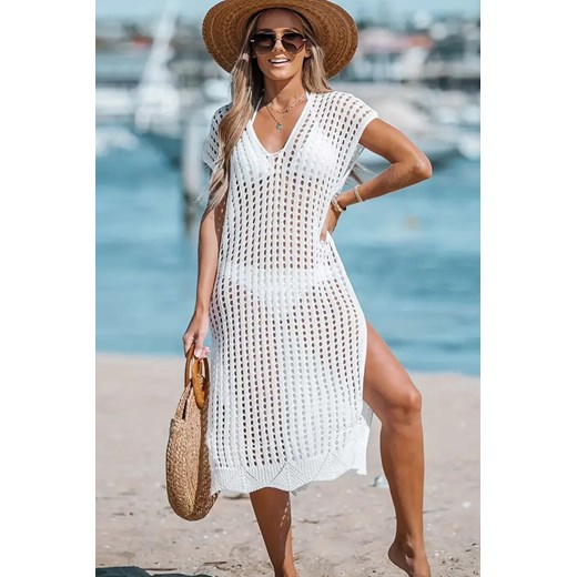 Sukienka plażowa ROMZELDA WHITE ze sklepu Ivet Shop w kategorii Odzież plażowa - zdjęcie 172585155