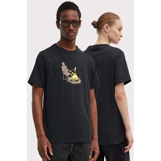 Converse t-shirt bawełniany kolor czarny z nadrukiem 10026443-A01 ze sklepu ANSWEAR.com w kategorii T-shirty męskie - zdjęcie 172586688
