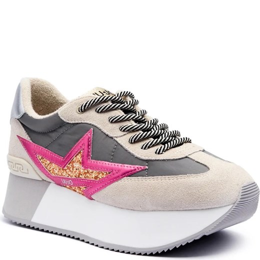 Buty sportowe damskie Liu Jo sneakersy wiązane na platformie wielokolorowe