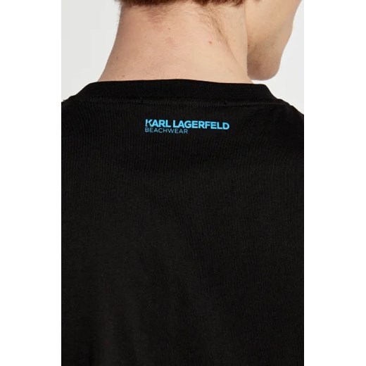 T-shirt męski Karl Lagerfeld czarny z krótkimi rękawami