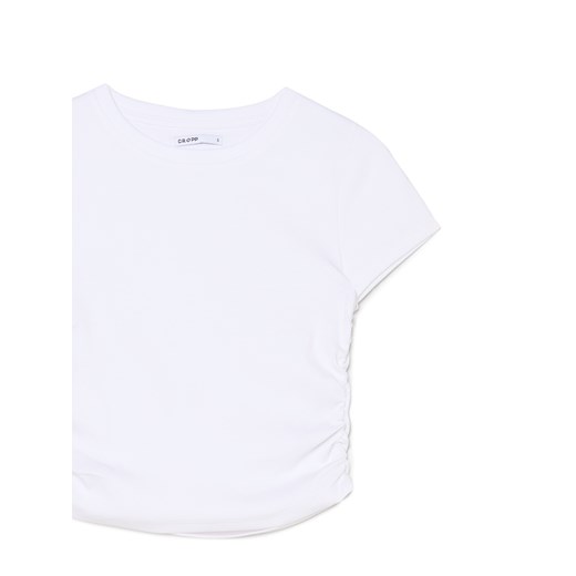 Cropp - Biała prążkowana bluzka - biały Cropp XS Cropp