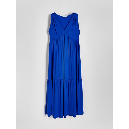 Reserved - Sukienka z wiskozy - niebieski ze sklepu Reserved w kategorii Sukienki - zdjęcie 172587905