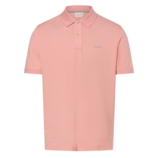 Gant Męska koszulka polo Mężczyźni Bawełna różowy jednolity ze sklepu vangraaf w kategorii T-shirty męskie - zdjęcie 172588437