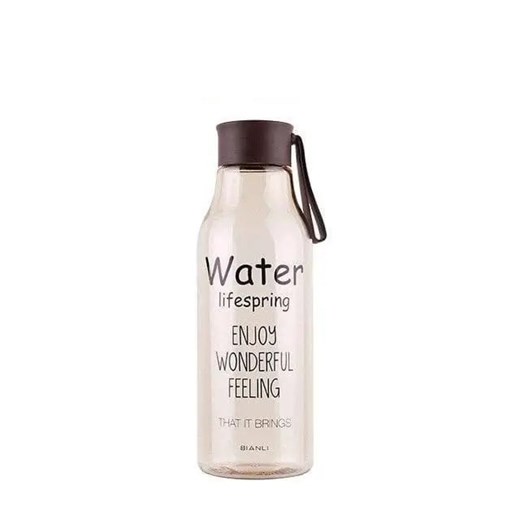Butelka na wodę zakręcana - Brązowy / 520ml ze sklepu Maybella.pl w kategorii Bidony i butelki - zdjęcie 172588959