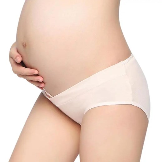 Figi ciążowe - Beżowy / L ze sklepu Maybella.pl w kategorii Bielizna ciążowa - zdjęcie 172589029
