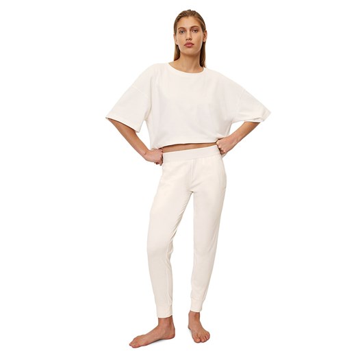 Marc O´Polo Spodnie dresowe w kolorze białym ze sklepu Limango Polska w kategorii Spodnie damskie - zdjęcie 172591456