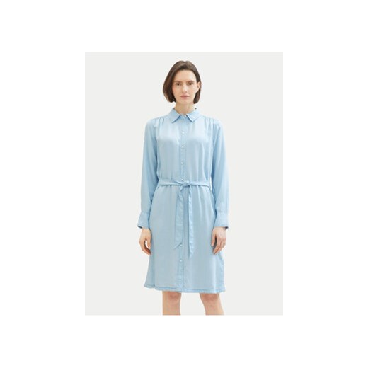 Tom Tailor Sukienka koszulowa 1040366 Błękitny Regular Fit ze sklepu MODIVO w kategorii Sukienki - zdjęcie 172591767
