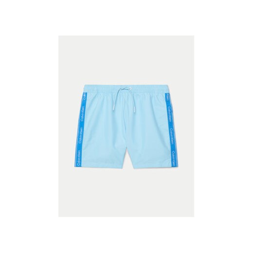 Calvin Klein Swimwear Szorty kąpielowe KV0KV00042 Błękitny Regular Fit ze sklepu MODIVO w kategorii Kąpielówki chłopięce - zdjęcie 172591775