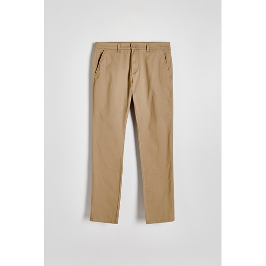 Reserved - Spodnie chino slim fit - beżowy Reserved 29 Reserved