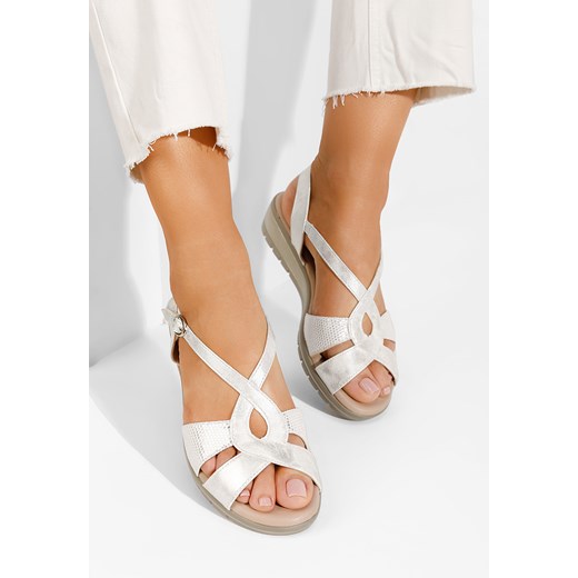 Srebrne sandały damskie Persia ze sklepu Zapatos w kategorii Sandały damskie - zdjęcie 172594179