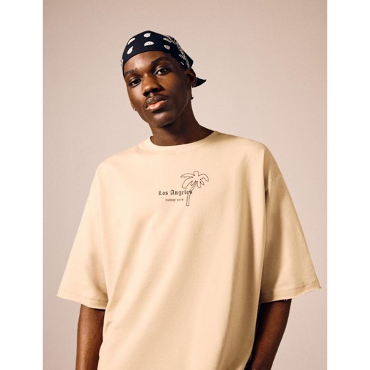 Koszulka NEW LA TERRY Beż S ze sklepu Diverse w kategorii T-shirty męskie - zdjęcie 172596426