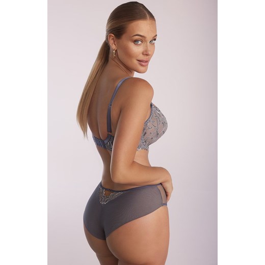 Figi damskie szare Klara P-1114/2, Kolor szary, Rozmiar M, Kinga ze sklepu Intymna w kategorii Majtki damskie - zdjęcie 172597438