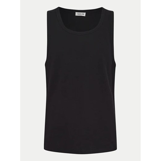 Solid Tank top 21108248 Czarny Regular Fit Solid S MODIVO