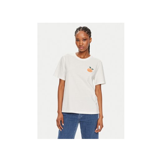 Vila T-Shirt Sybil 14097443 Biały Regular Fit ze sklepu MODIVO w kategorii Bluzki damskie - zdjęcie 172598267