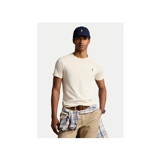 Polo Ralph Lauren T-Shirt 710671438371 Écru Custom Slim Fit ze sklepu MODIVO w kategorii T-shirty męskie - zdjęcie 172598429