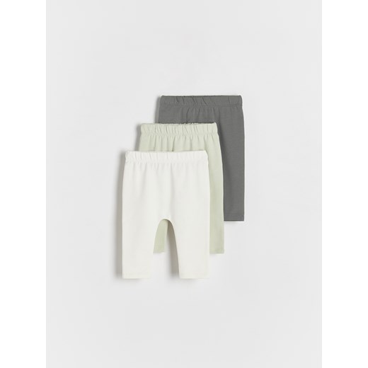 Reserved - Bawełniane spodnie 3 pack - ciemnoszary ze sklepu Reserved w kategorii Spodnie i półśpiochy - zdjęcie 172599935
