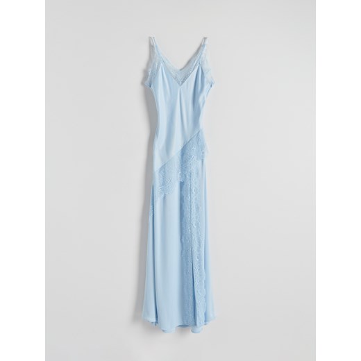 Reserved - Bieliźniana sukienka maxi - jasnoniebieski ze sklepu Reserved w kategorii Sukienki - zdjęcie 172600049