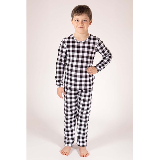 Bawełniana piżamka z długim rękawem w kratkę ze sklepu 5.10.15 w kategorii Piżamy dziecięce - zdjęcie 172601328
