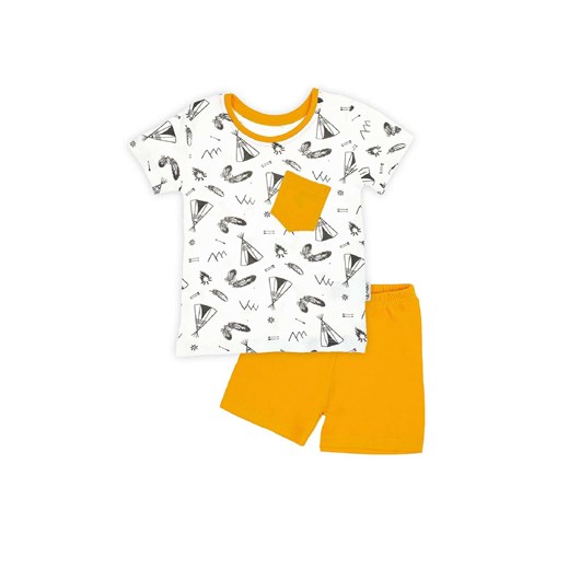 Komplet chłopięcy - t-shirt ze wzorem indiańskim i szorty ze sklepu 5.10.15 w kategorii Piżamy dziecięce - zdjęcie 172601349