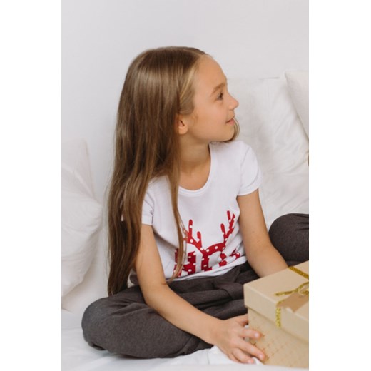 Koszulka dziewczęca ze świątecznym motywem ze sklepu 5.10.15 w kategorii Bluzki dziewczęce - zdjęcie 172601357