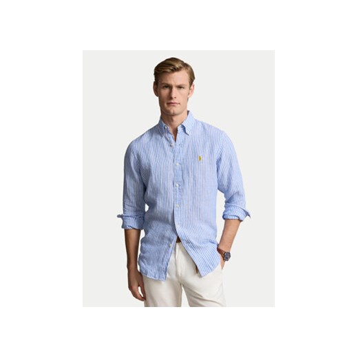 Polo Ralph Lauren Koszula 710873446001 Niebieski Custom Fit ze sklepu MODIVO w kategorii Koszule męskie - zdjęcie 172602767