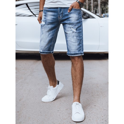 Spodenki męskie jeansowe niebieskie Dstreet SX2443 ze sklepu DSTREET.PL w kategorii Spodenki męskie - zdjęcie 172604209