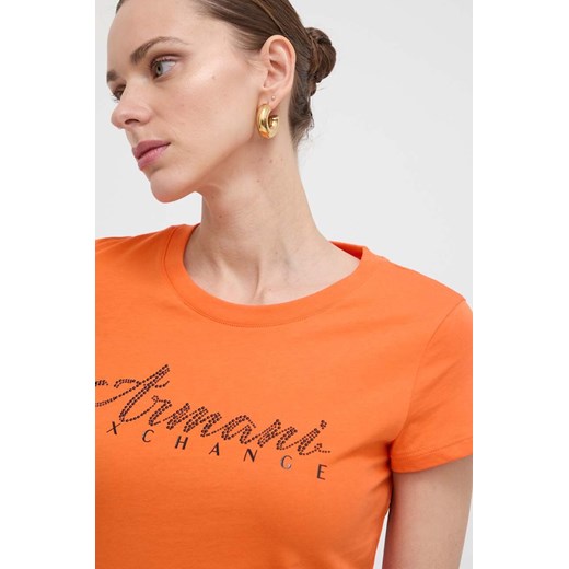 Armani Exchange t-shirt bawełniany kolor pomarańczowy 8NYT91 YJG3Z NOS Armani Exchange XS ANSWEAR.com