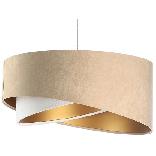 Beżowa asymetryczna lampa wisząca - EX976-Elaxa Lumes One Size Edinos.pl