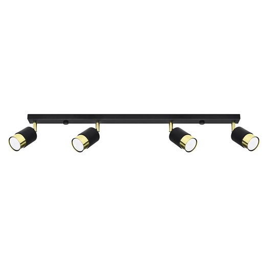 Czarno-złoty plafon z 4 reflektorami - 2S A181 Z7-L15 ze sklepu Edinos.pl w kategorii Lampy sufitowe - zdjęcie 172605399