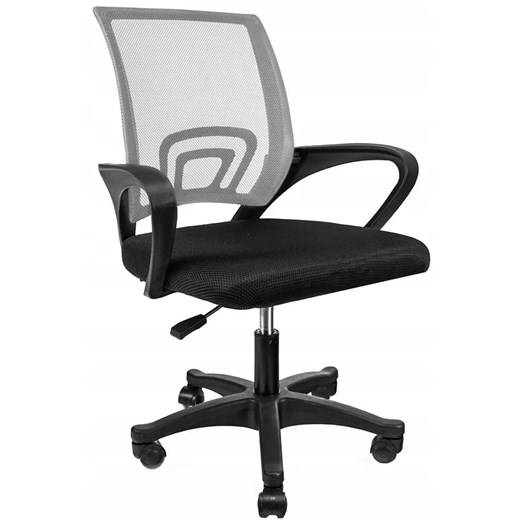 Szare krzesło obrotowe do biura i pracowni - Azon 4X ze sklepu Edinos.pl w kategorii Krzesła biurowe - zdjęcie 172605447