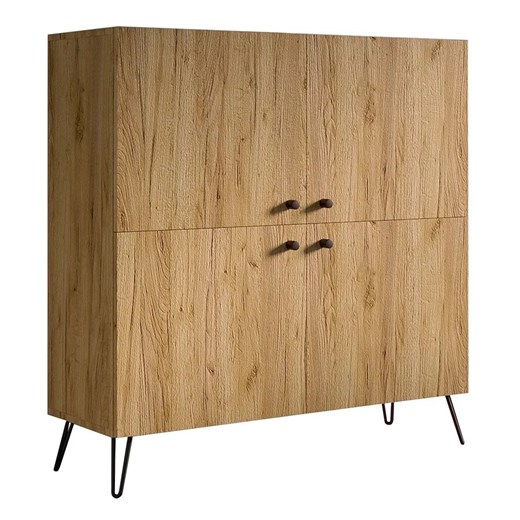 Wysoka komoda z nóżkami typu hairpin legs - Zorina 5X ze sklepu Edinos.pl w kategorii Komody - zdjęcie 172605458