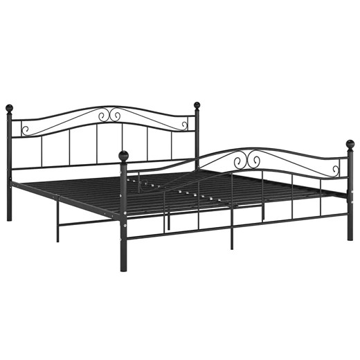 Czarne metalowe łóżko w stylu loftowym 160x200 cm - Iroz ze sklepu Edinos.pl w kategorii Łóżka i materace - zdjęcie 172605688