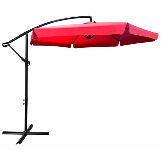 Czerwony parasol ogrodowy na wysięgniku - Epis ze sklepu Edinos.pl w kategorii Parasole ogrodowe - zdjęcie 172605696