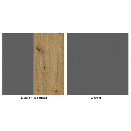 Szafka kuchenna z szufladą 60 cm grafit + dąb artisan - Beril 9X Elior One Size Edinos.pl