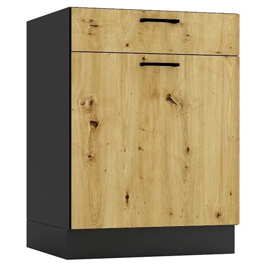Szafka kuchenna z szufladą 60 cm grafit + dąb artisan - Beril 9X Elior One Size Edinos.pl