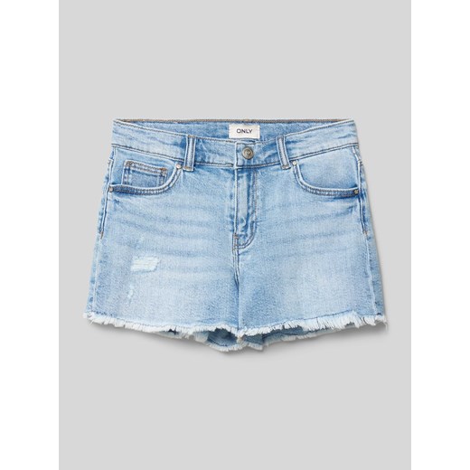 Szorty jeansowe z frędzlami model ‘ROBYN’ ze sklepu Peek&Cloppenburg  w kategorii Spodenki dziewczęce - zdjęcie 172606268