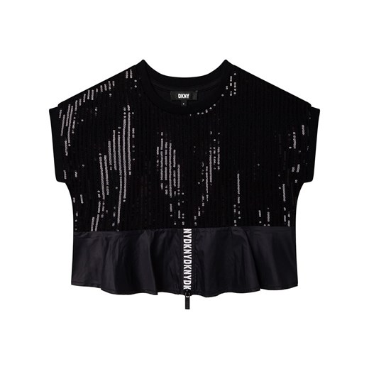 DKNY Koszulka w kolorze czarnym ze sklepu Limango Polska w kategorii Bluzki dziewczęce - zdjęcie 172606865