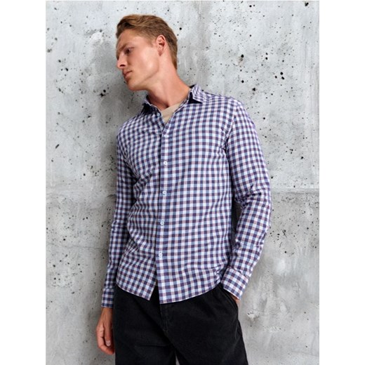 Sinsay - Koszula w kratę - błękitny ze sklepu Sinsay w kategorii Koszule męskie - zdjęcie 172609445