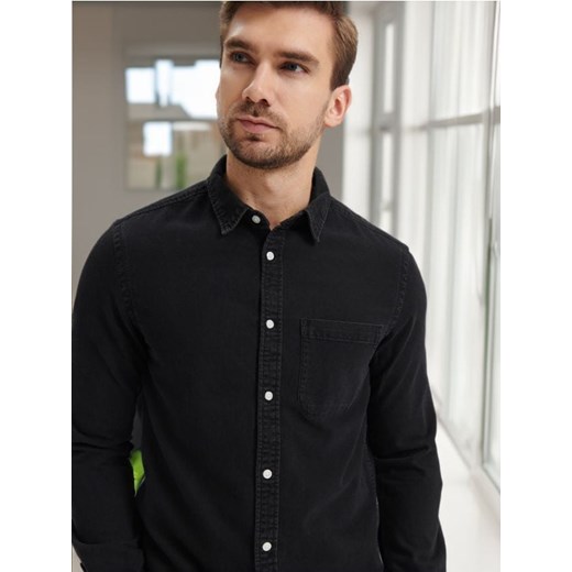 Sinsay - Koszula regular - szary ze sklepu Sinsay w kategorii Koszule męskie - zdjęcie 172609455